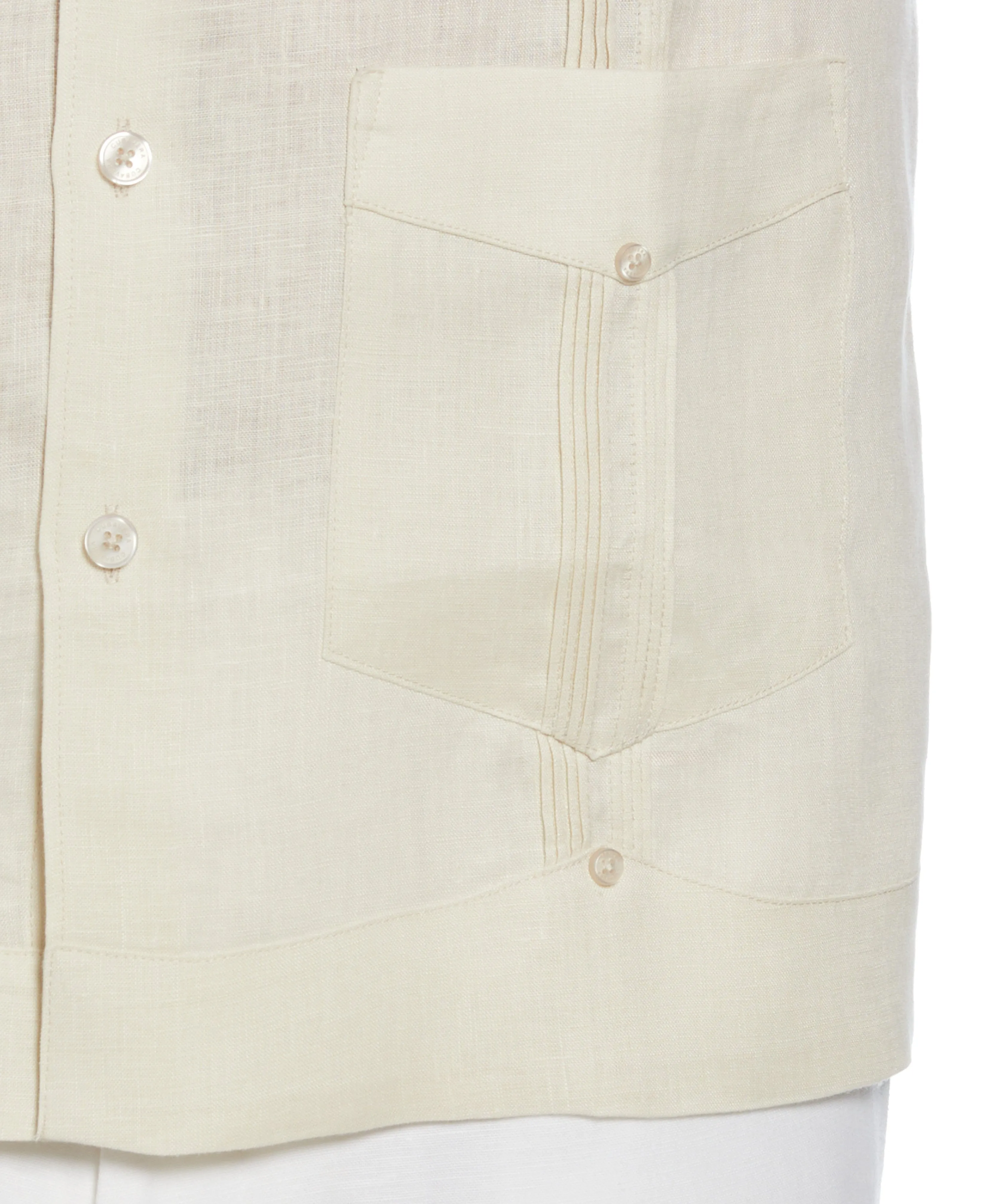 100% Linen Four-Pocket Guayabera Shirt