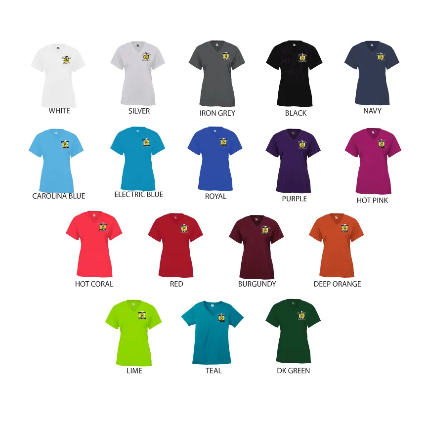 2024 Peace River Picklers Pickleball Ladies Performance Short Sleeve Shirt - Design 4
