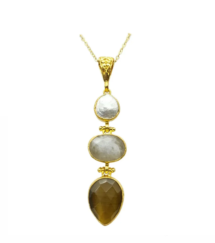 Alara Gold Multi-Stone Necklace