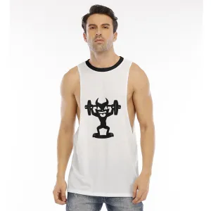 All-Over Print Men's O-neck Long Tank Top beastzone 145 print