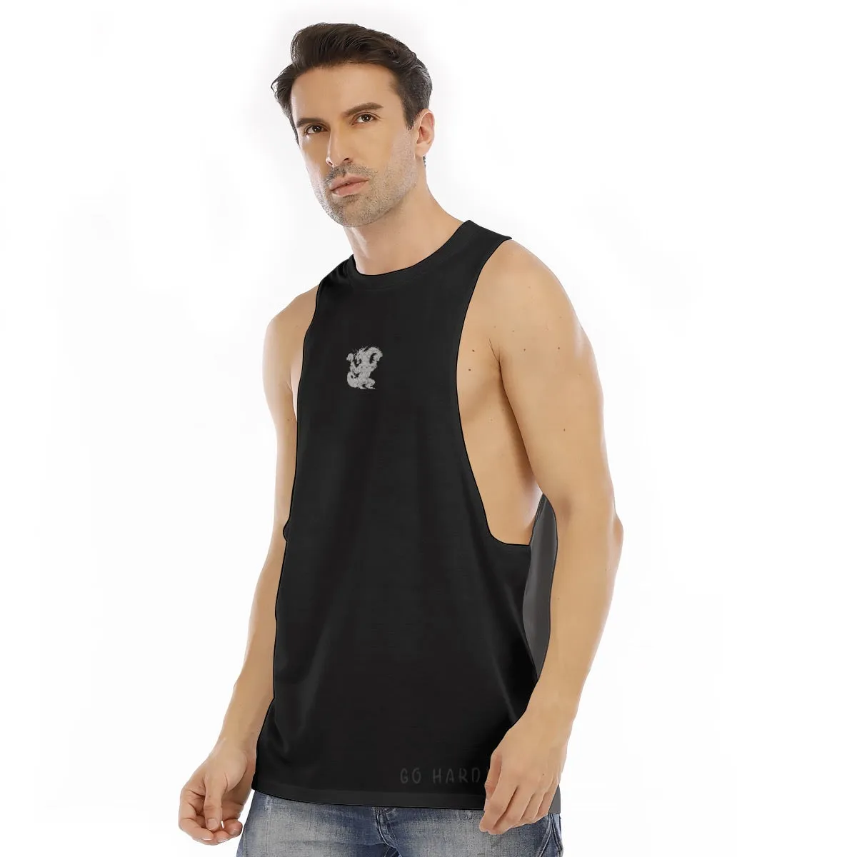All-Over Print Men's O-neck Long Tank Top dragon go hard