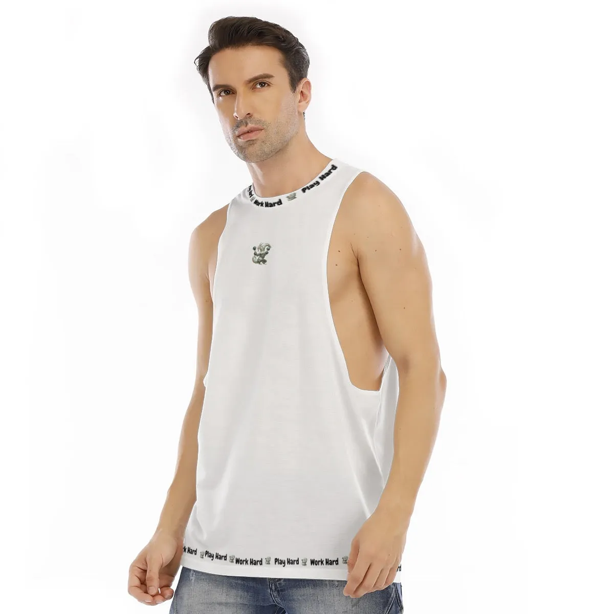 All-Over Print Men's O-neck Long Tank Top dragon whph