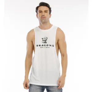All-Over Print Men's O-neck Long Tank Top dragons don’t quit