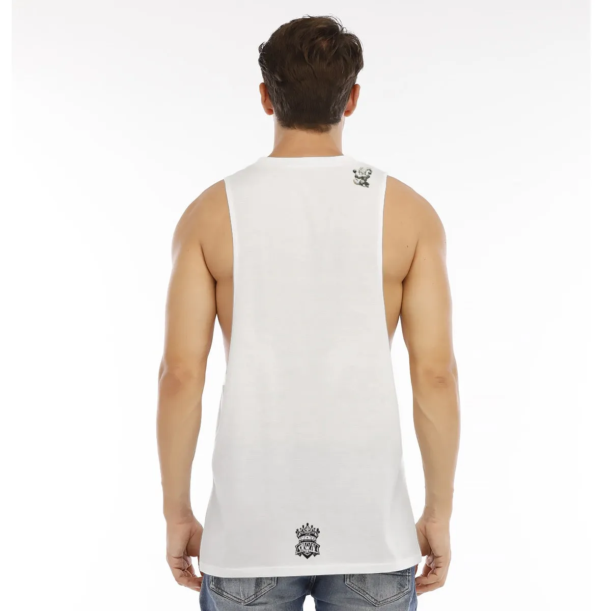 All-Over Print Men's O-neck Long Tank Top dragons don’t quit