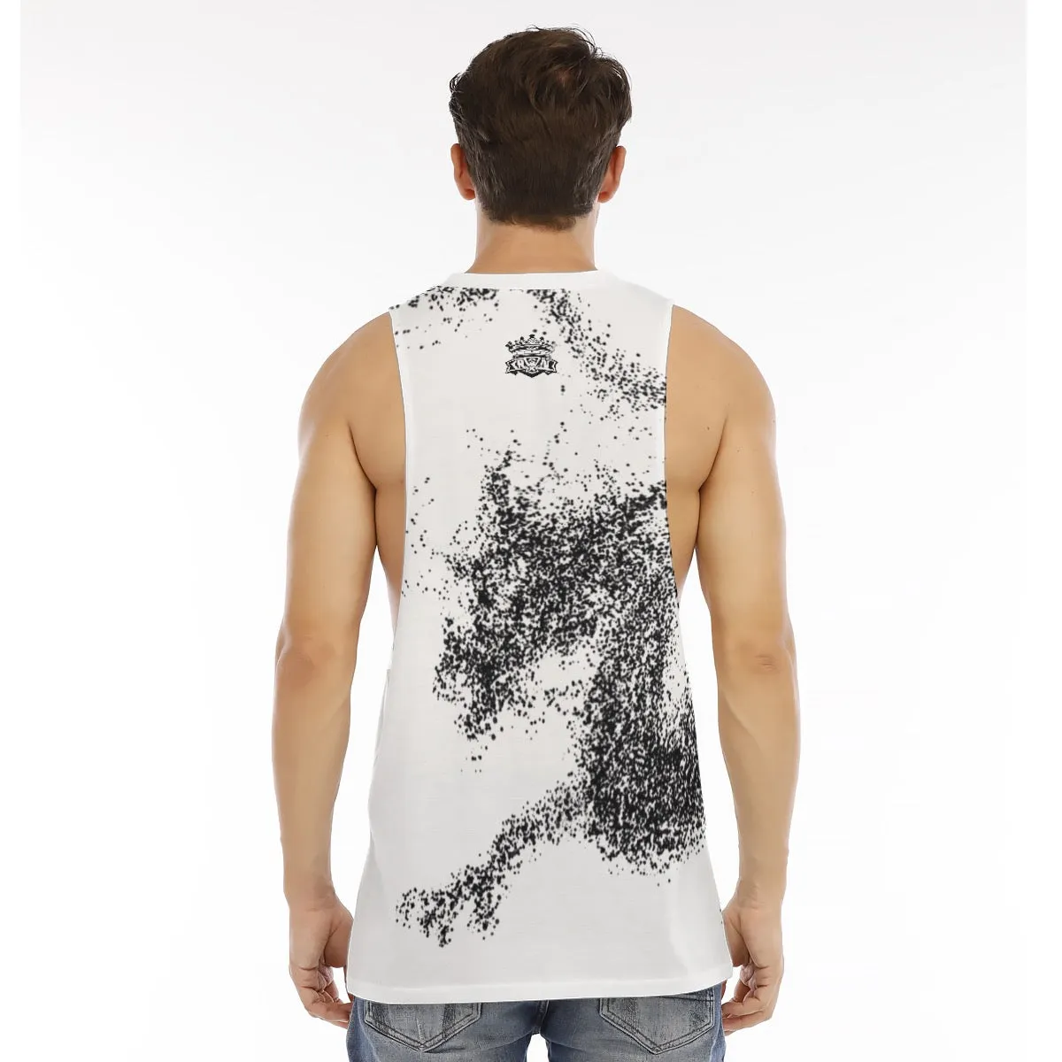 All-Over Print Men's O-neck Long Tank Top dragoon strong