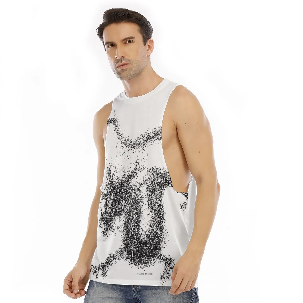 All-Over Print Men's O-neck Long Tank Top dragoon strong
