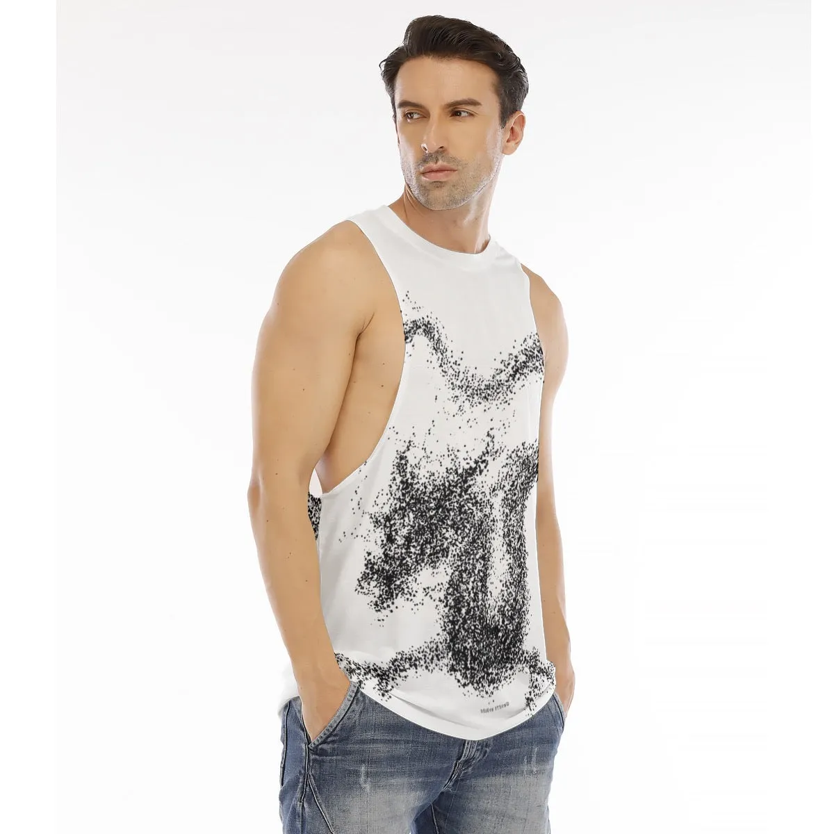 All-Over Print Men's O-neck Long Tank Top dragoon strong