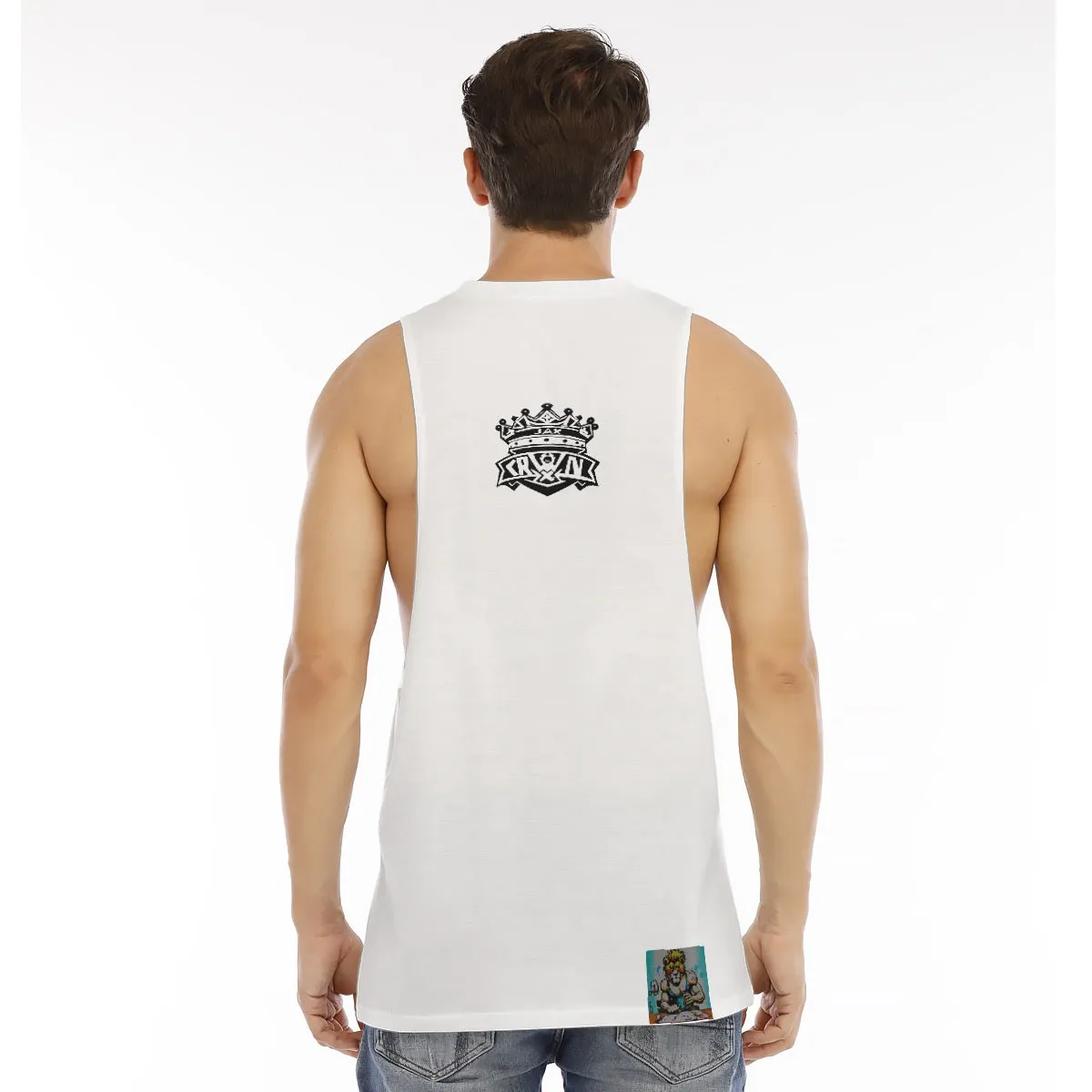 All-Over Print Men's O-neck Long Tank Top LEO2  Jaxs n crown