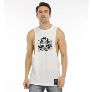 All-Over Print Men's O-neck Long Tank Top lion Podcaster