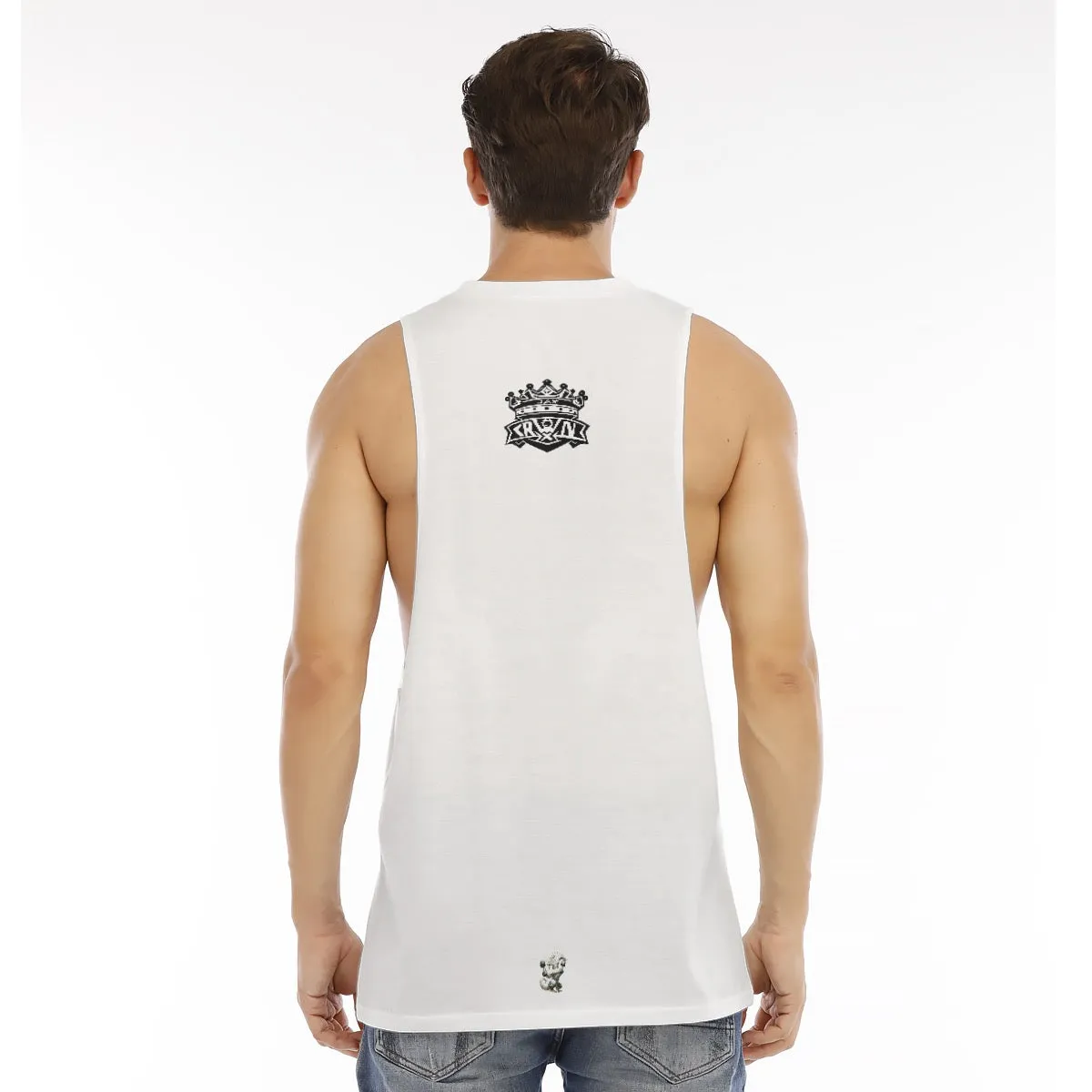 All-Over Print Men's O-neck Long Tank Top no such thing as fire below