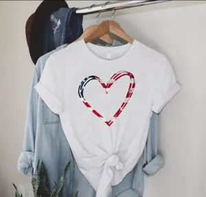 American Heart Shirt | Unisex Crew