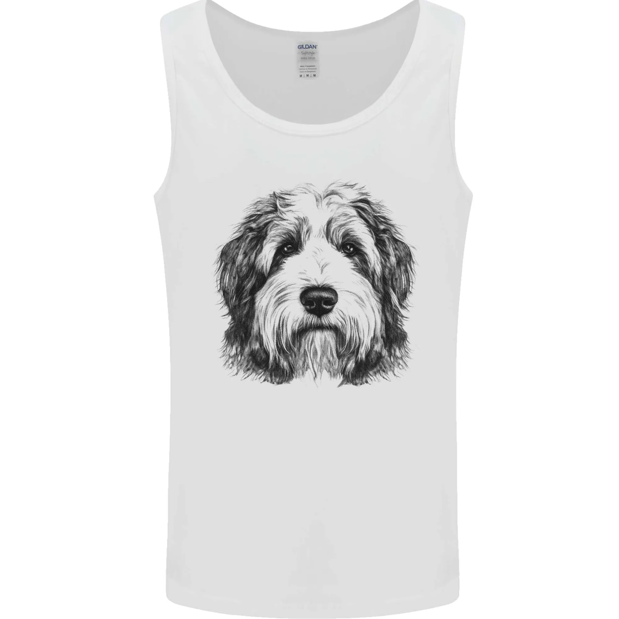 An Old English Sheepdog Dog Mens Vest Tank Top