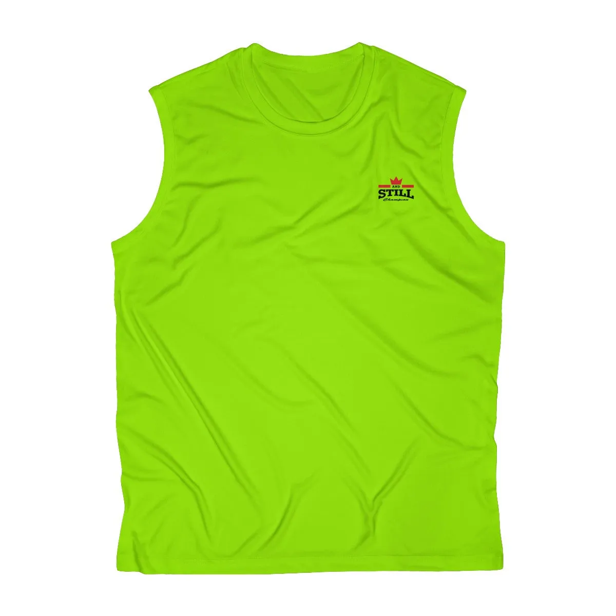 And Still Champion crest logo men's sleeveless performance tee