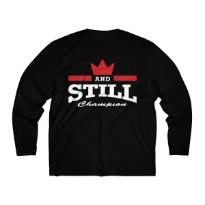 And Still Champion logo men's long-sleeve stay-dry tee