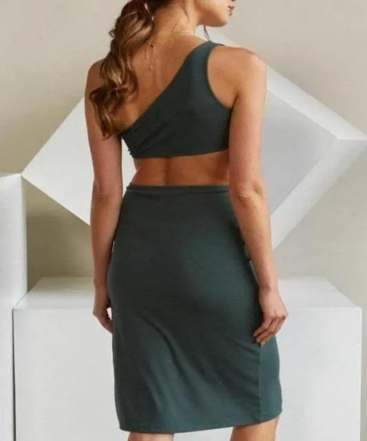 Anya Mint Cutout Bodycon Midi Dress