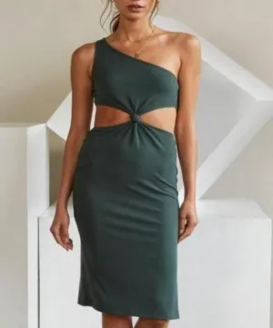 Anya Mint Cutout Bodycon Midi Dress