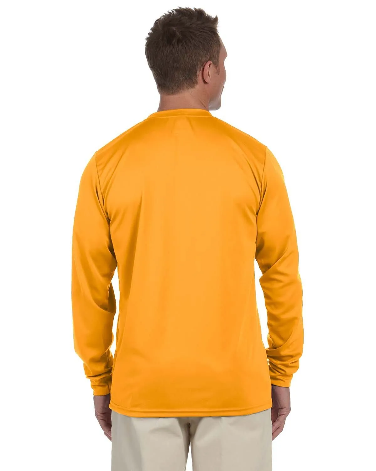 Augusta Long Sleeve Moisture Wicking T-Shirt | Gold