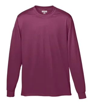 Augusta Long Sleeve Moisture Wicking T-Shirt | Maroon