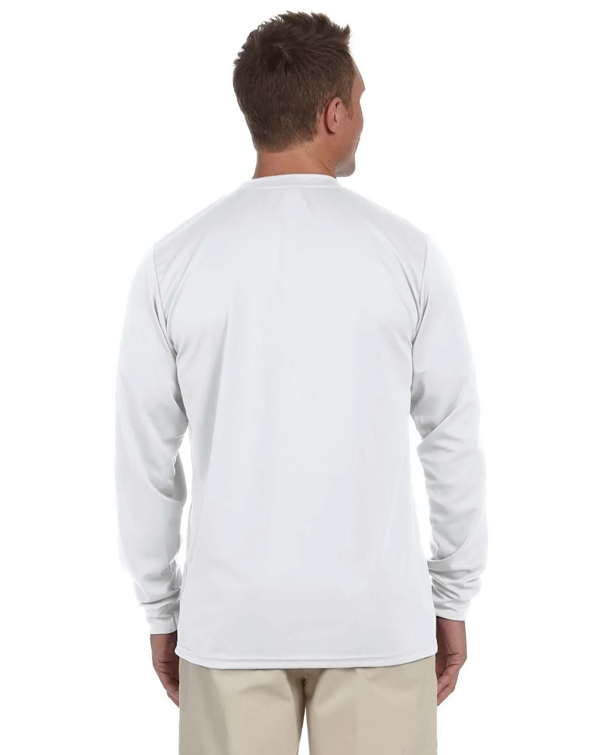 Augusta Long Sleeve Moisture Wicking T-Shirt | White