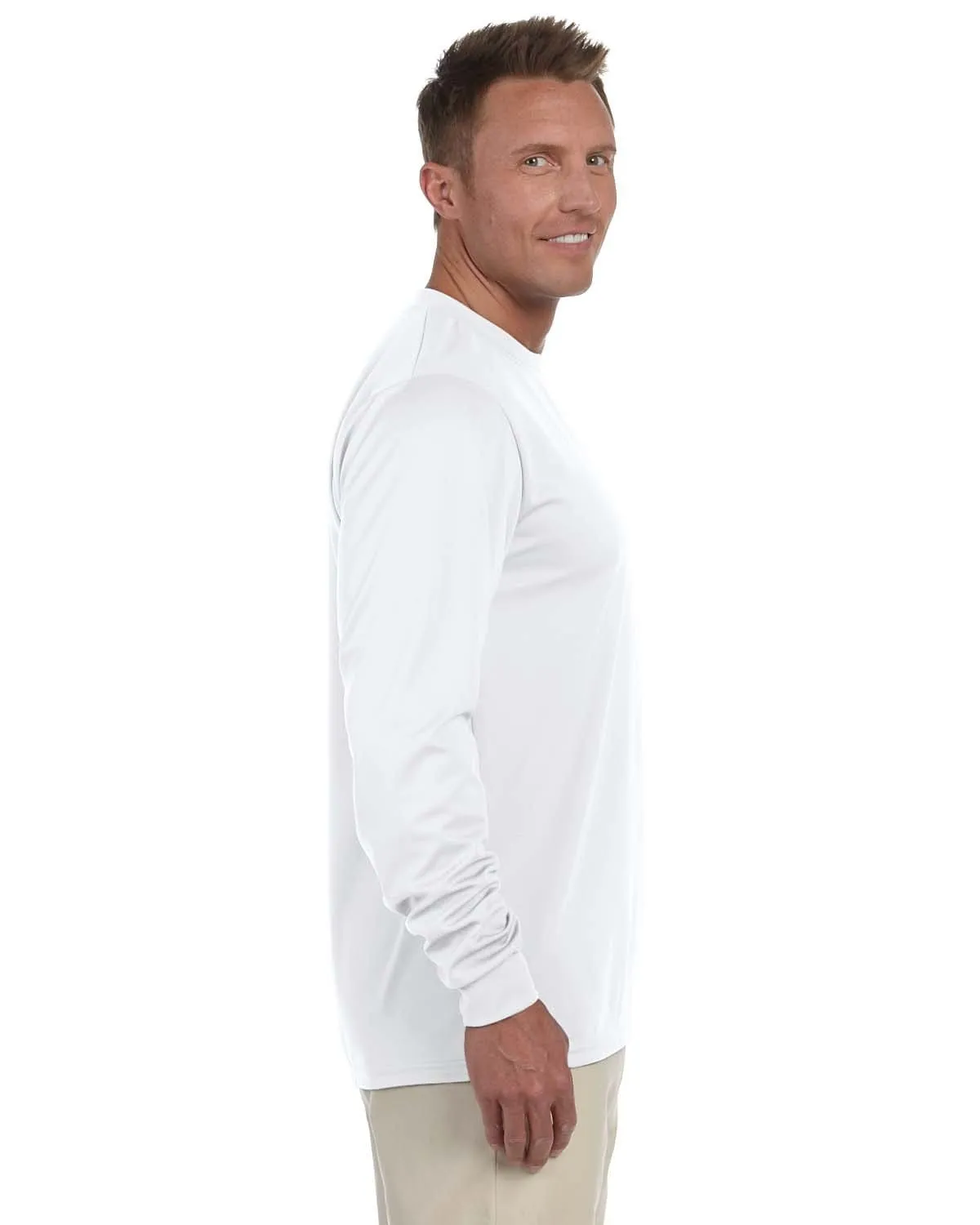 Augusta Long Sleeve Moisture Wicking T-Shirt | White