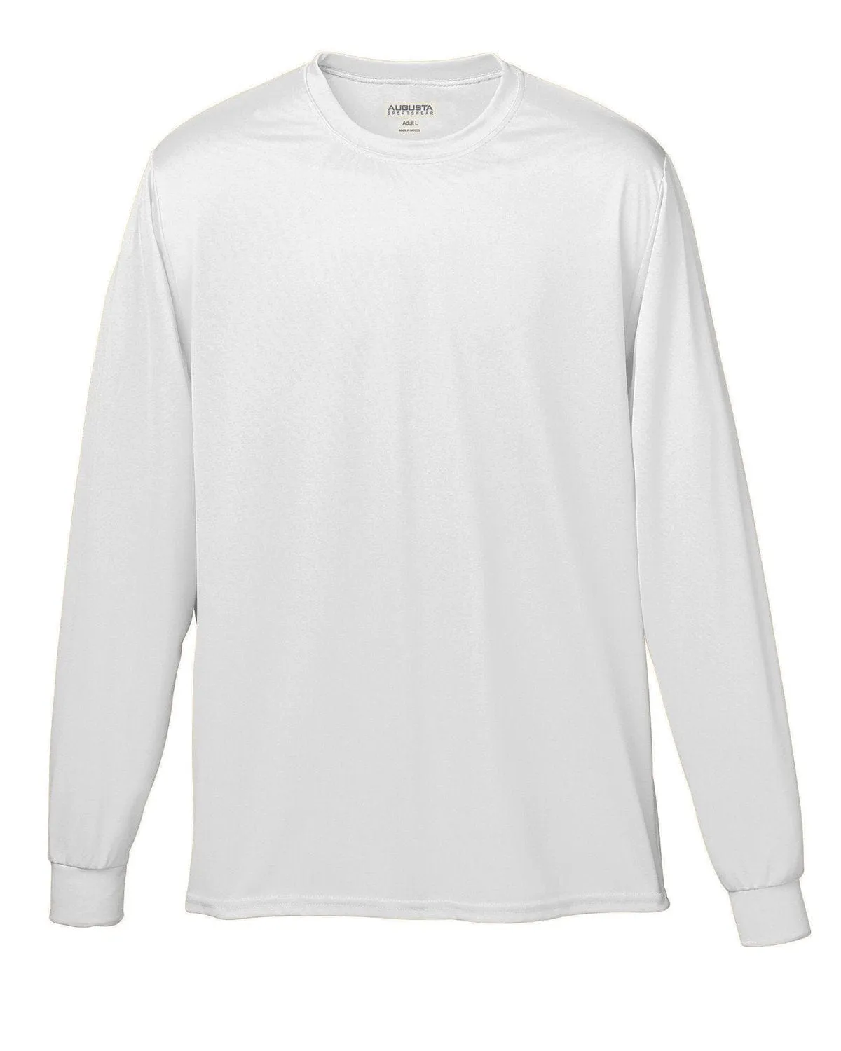Augusta Long Sleeve Moisture Wicking T-Shirt | White