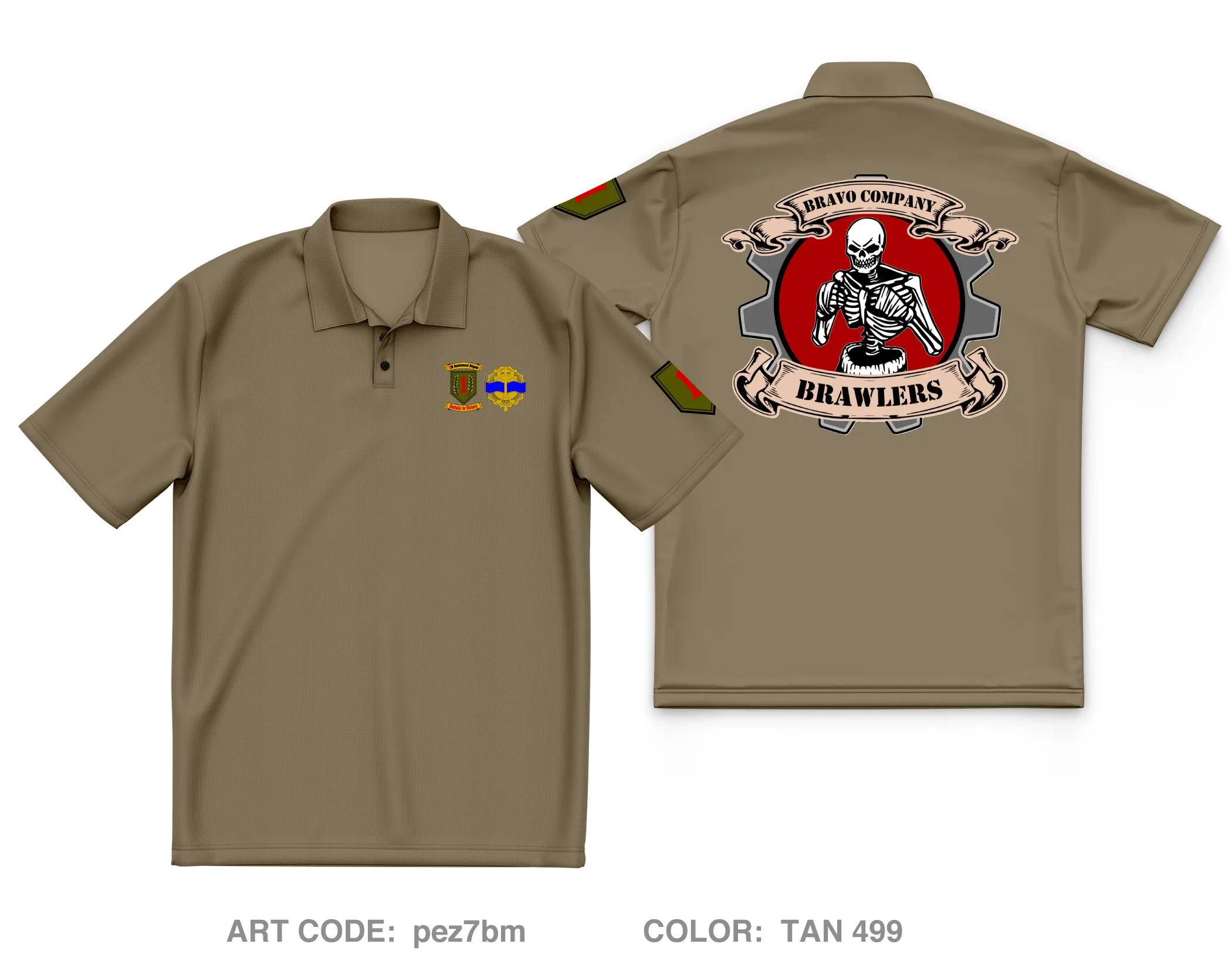 B Co, 541st DSSB, 1 IDSB Core Men's SS Performance Polo - pez7bm