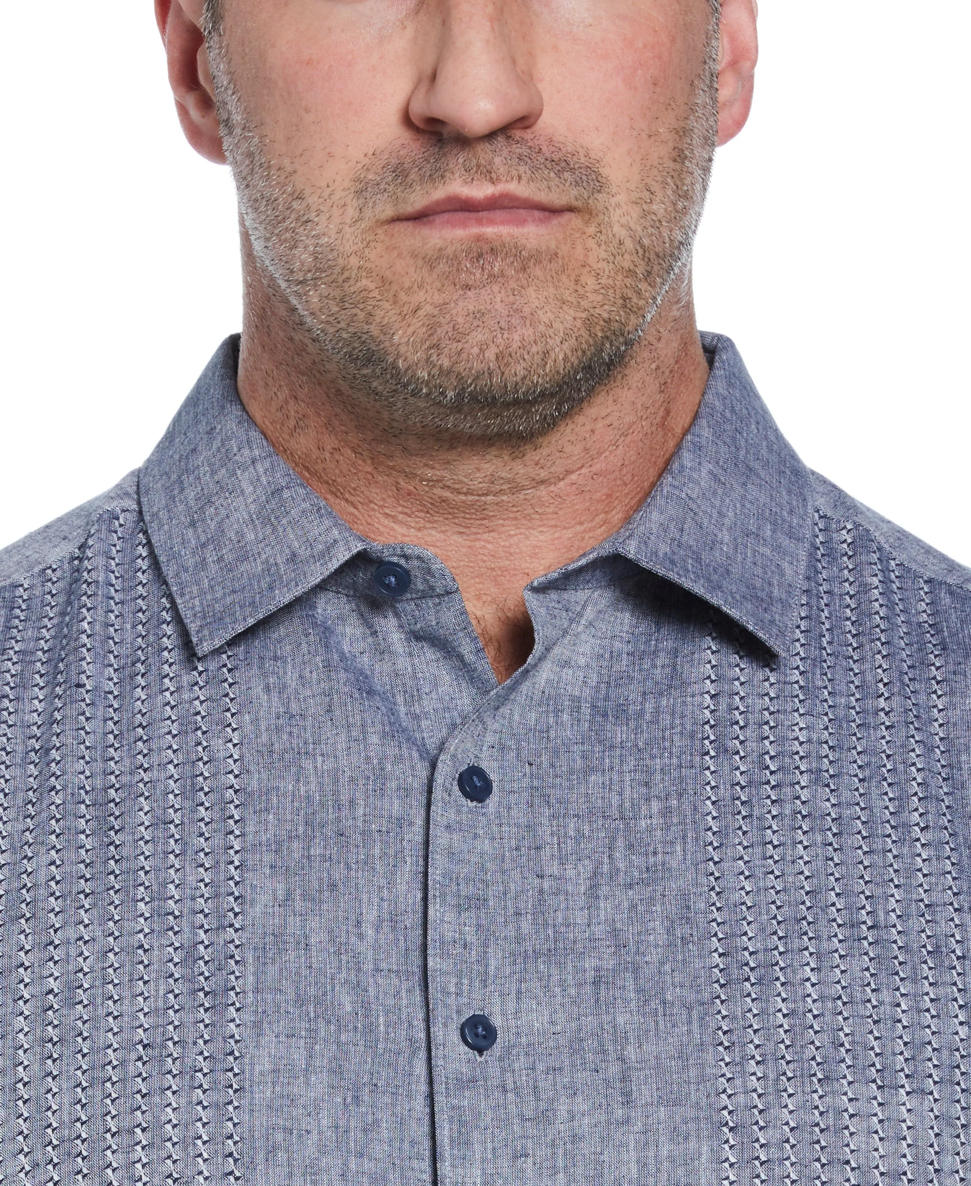 Big & Tall Engineered Dobby Panels Shirt