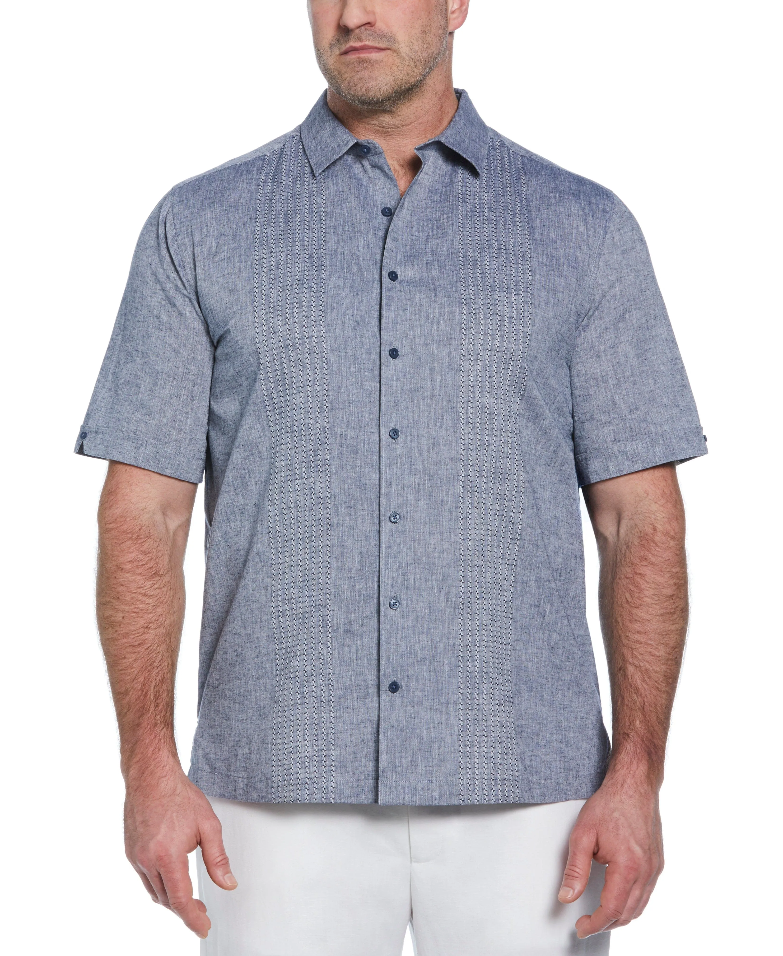 Big & Tall Engineered Dobby Panels Shirt