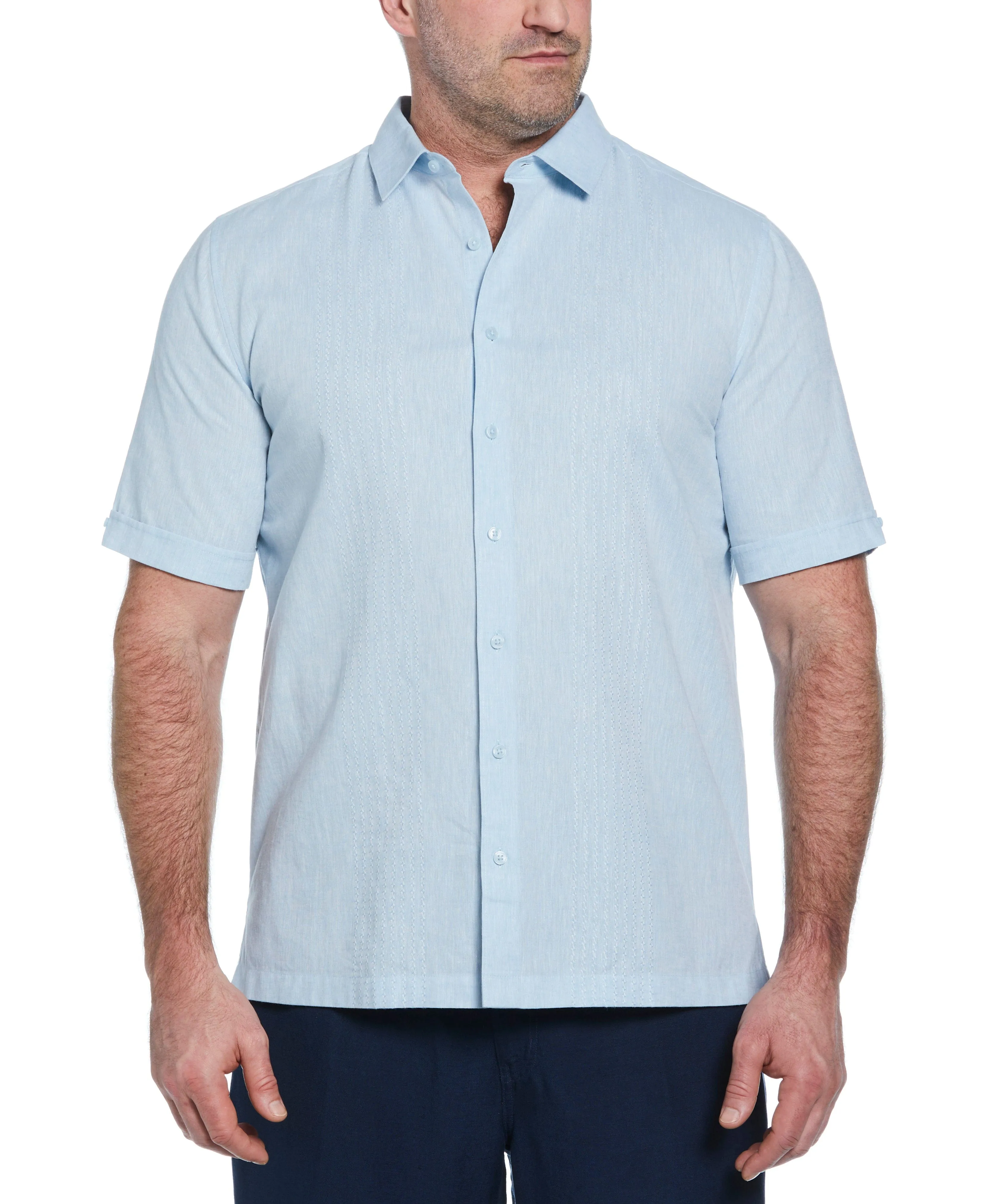 Big & Tall Engineered Dobby Panels Shirt