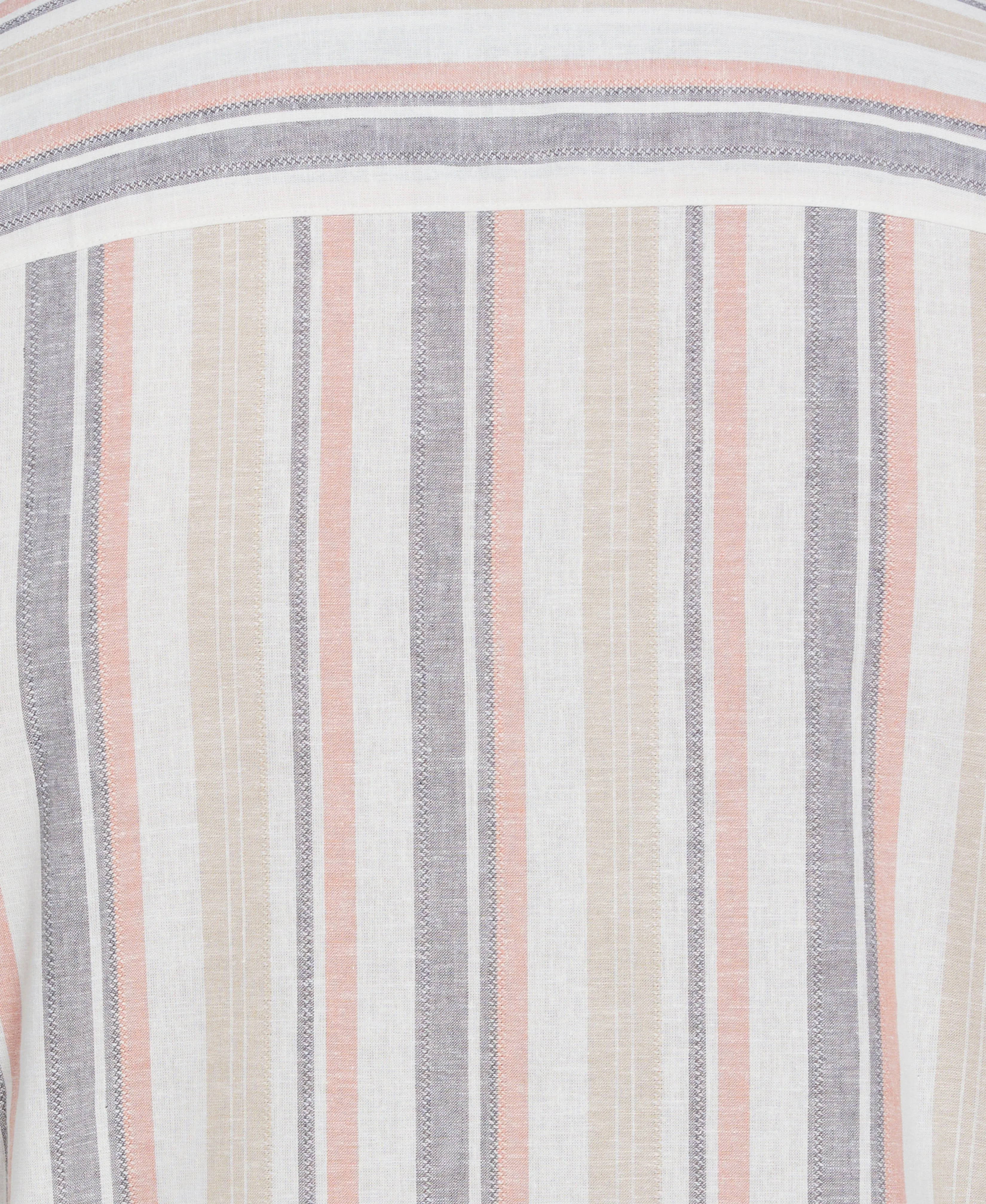 Big & Tall Linen Blend Striped Panel Shirt