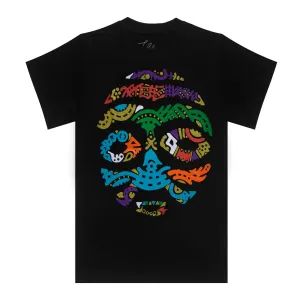 BORNO MAIDUGURI WARRIOR MASK WITH BLACK EYES (TODDLER SHORT SLEEVE T-SHIRT)