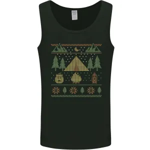 Christmas Camping Xmas Tent Funny Mens Vest Tank Top