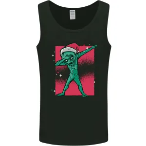 Christmas Dabbing Alien Xmas UFO Mens Vest Tank Top