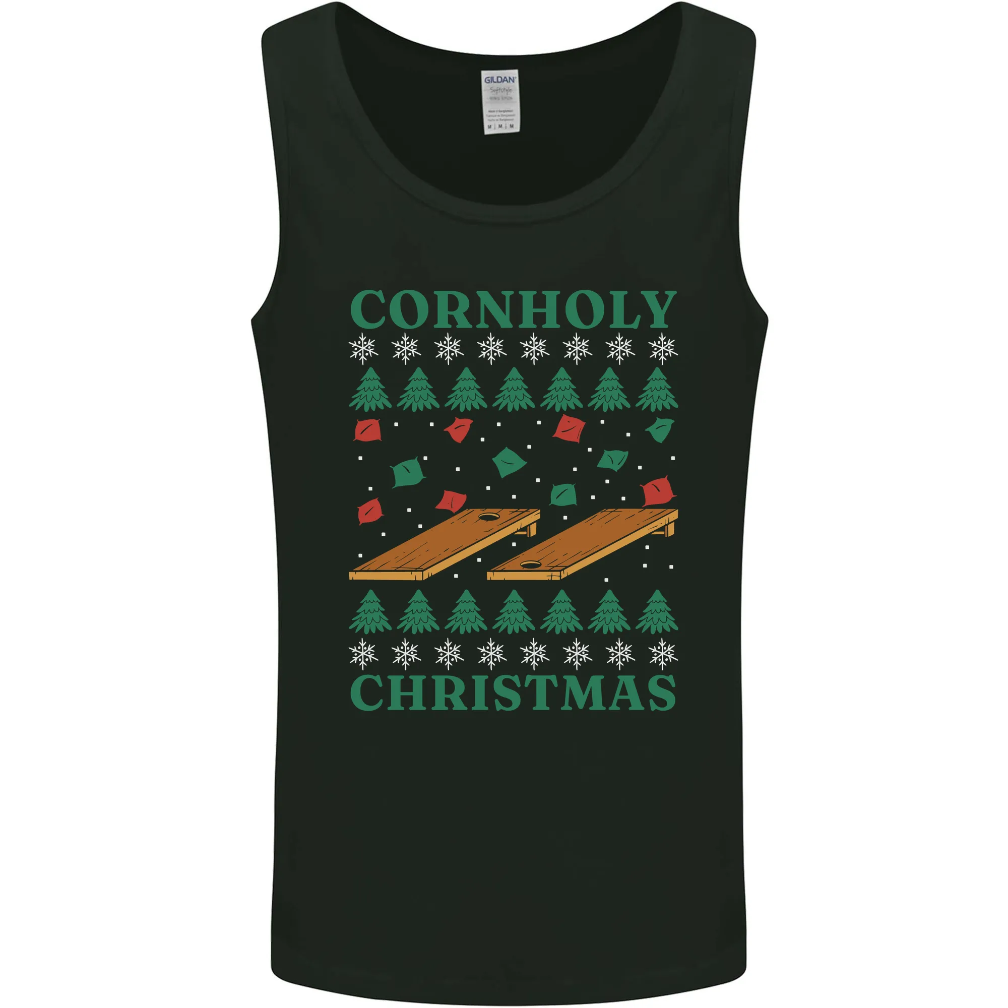 Cornholy Christmas Cornhole Xmas Mens Vest Tank Top