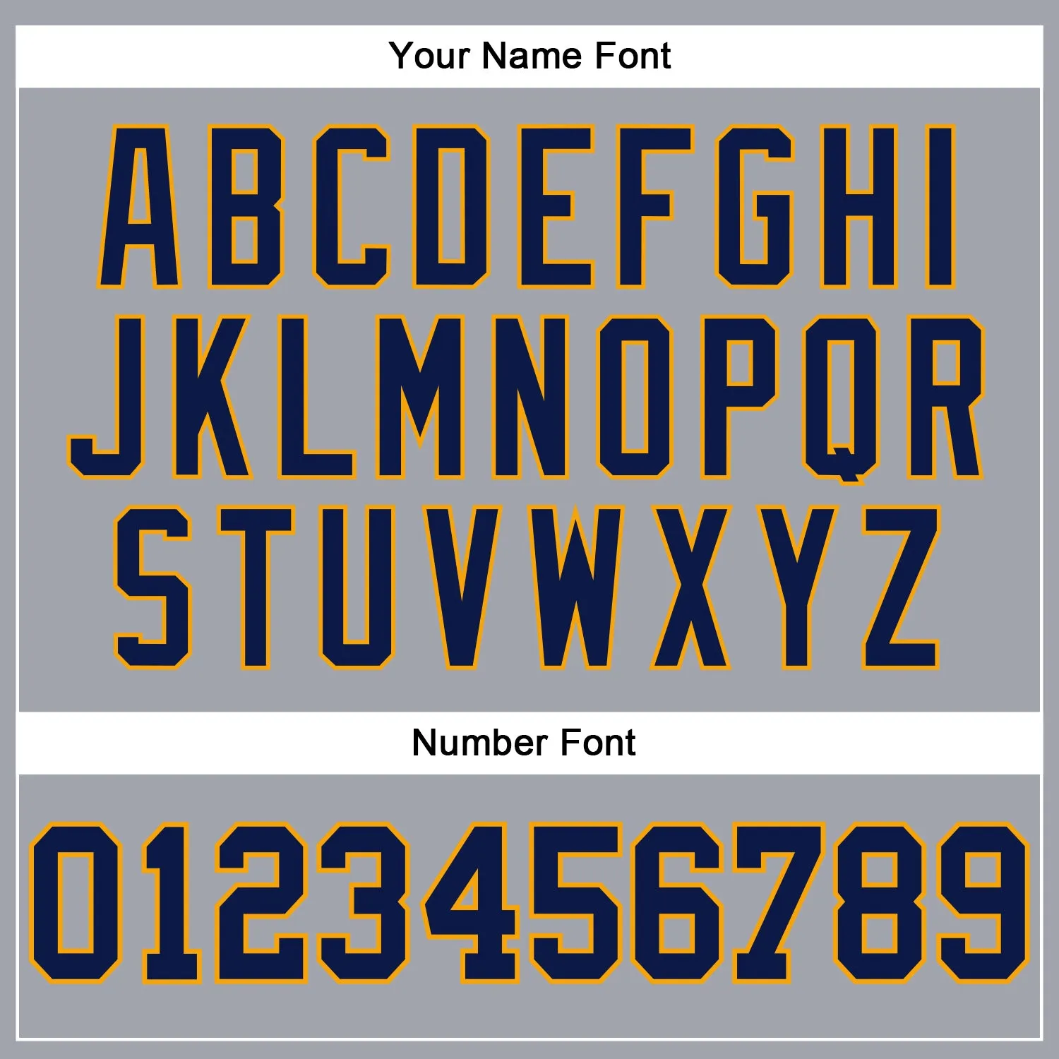 Custom Gray Navy-Gold Long Sleeve Performance T-Shirt