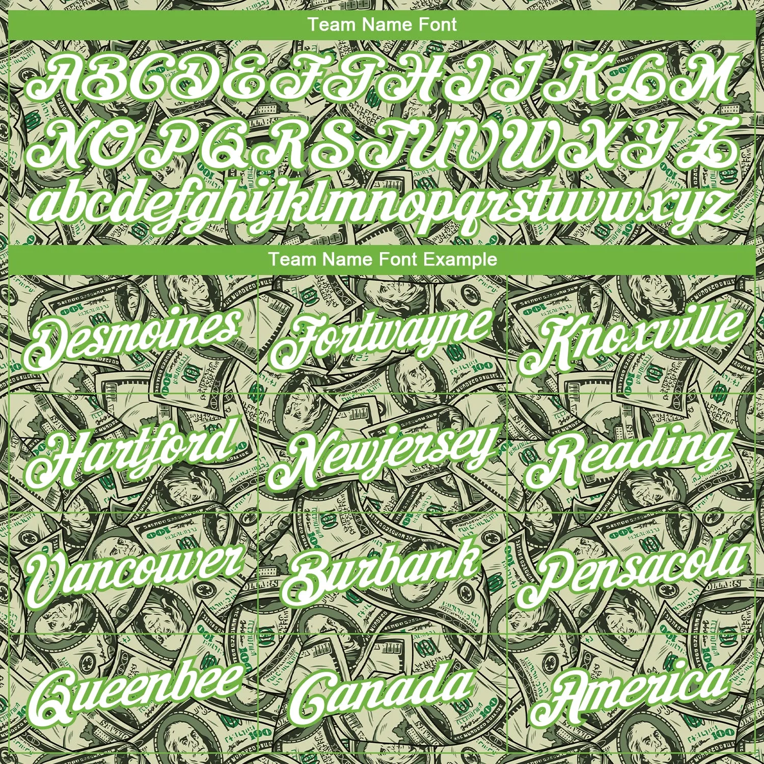 Custom Green White-Neon Green Dollar 3D Pattern Long Sleeve Performance T-Shirt