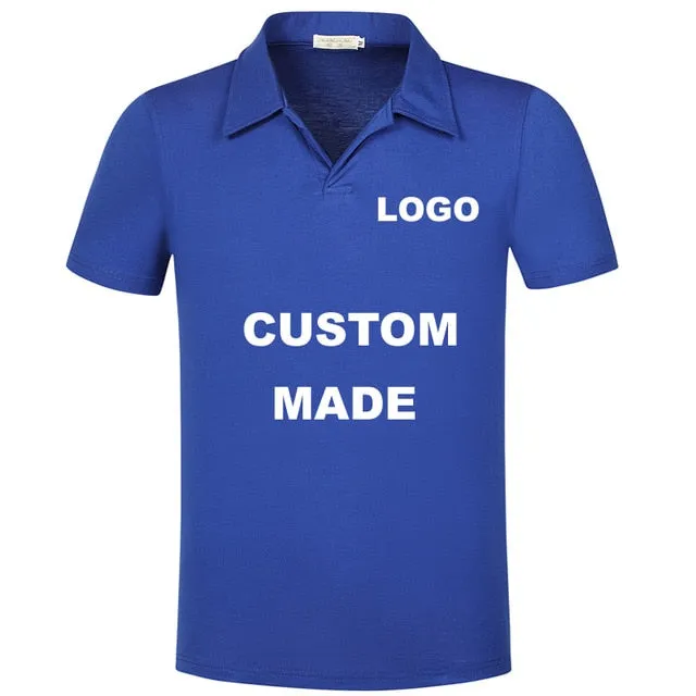 Custom Group Polo Shirt Logo Wholesale Design Team Work Polos Men Shirts Fashion Brands Style Casual Printing Slim Fit Clothing