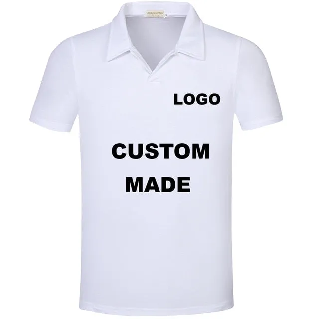 Custom Group Polo Shirt Logo Wholesale Design Team Work Polos Men Shirts Fashion Brands Style Casual Printing Slim Fit Clothing