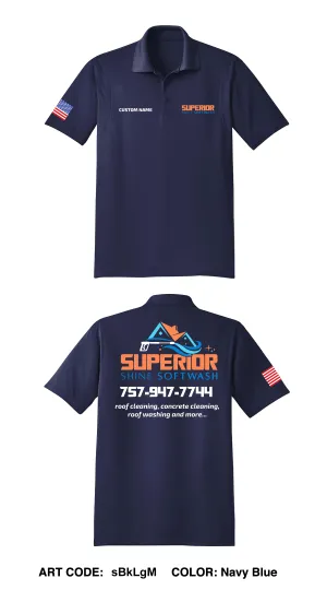 CUSTOM Superior Shine Softwash Core Men's SS Performance Polo - sBkLgM