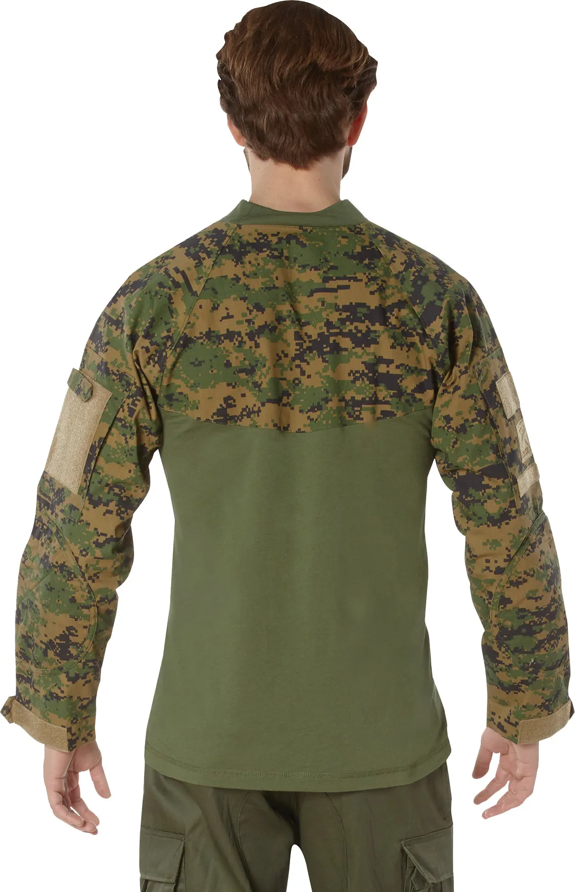 Digital Woodland Camouflage - Military Tactical Lightweight Flame Resistant Combat Shirt