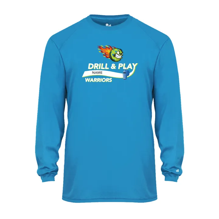 Drill & Play Coach Men's Performance Crew Long Sleeve Shirt