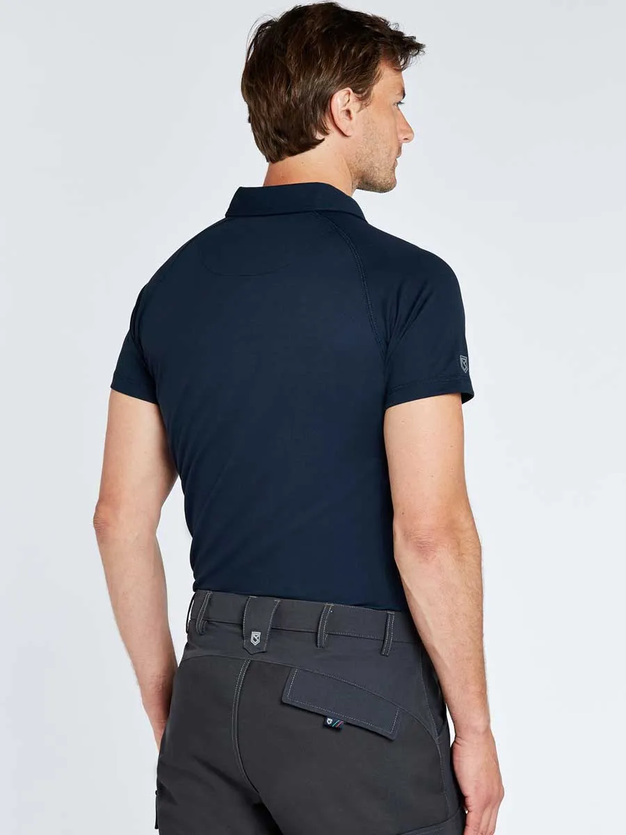 DUBARRY Menton Mens Short-Sleeve Technical Polo - Navy