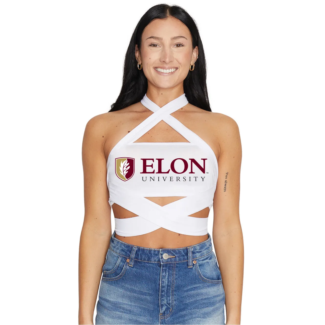 Elon White Multi Way Bandeau Top