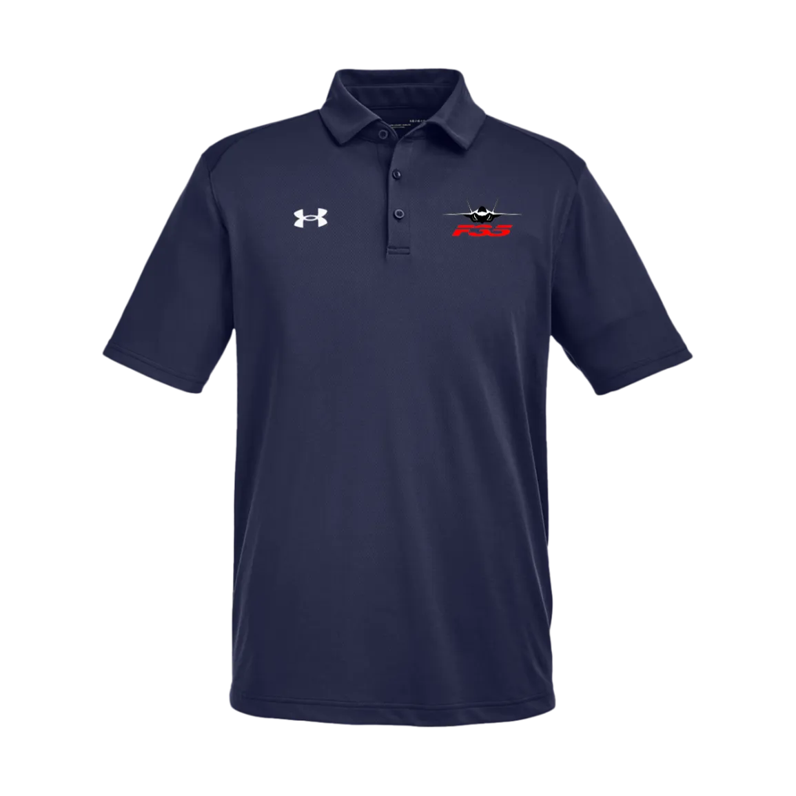 F-35 Under Armour Mens Tech Polo