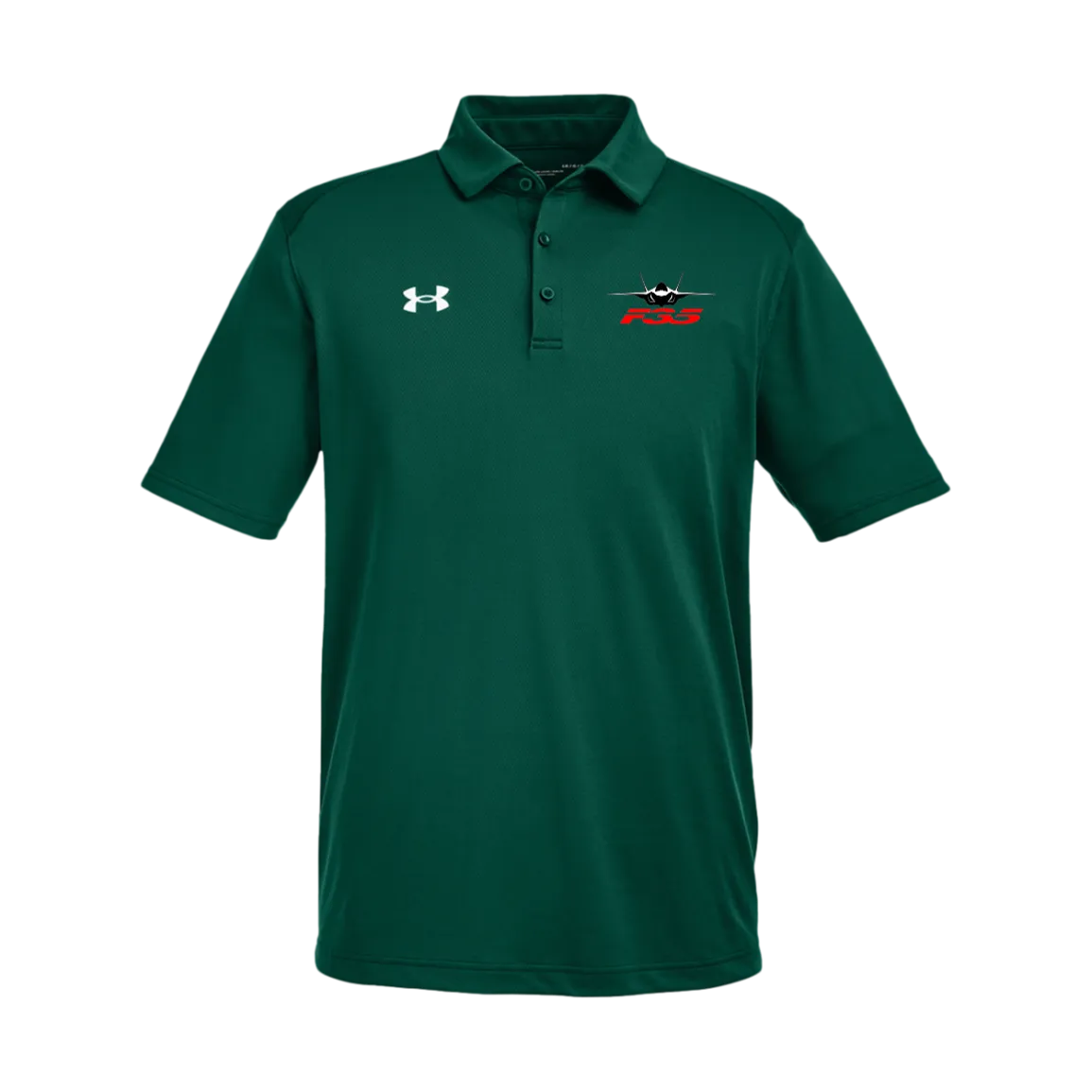 F-35 Under Armour Mens Tech Polo