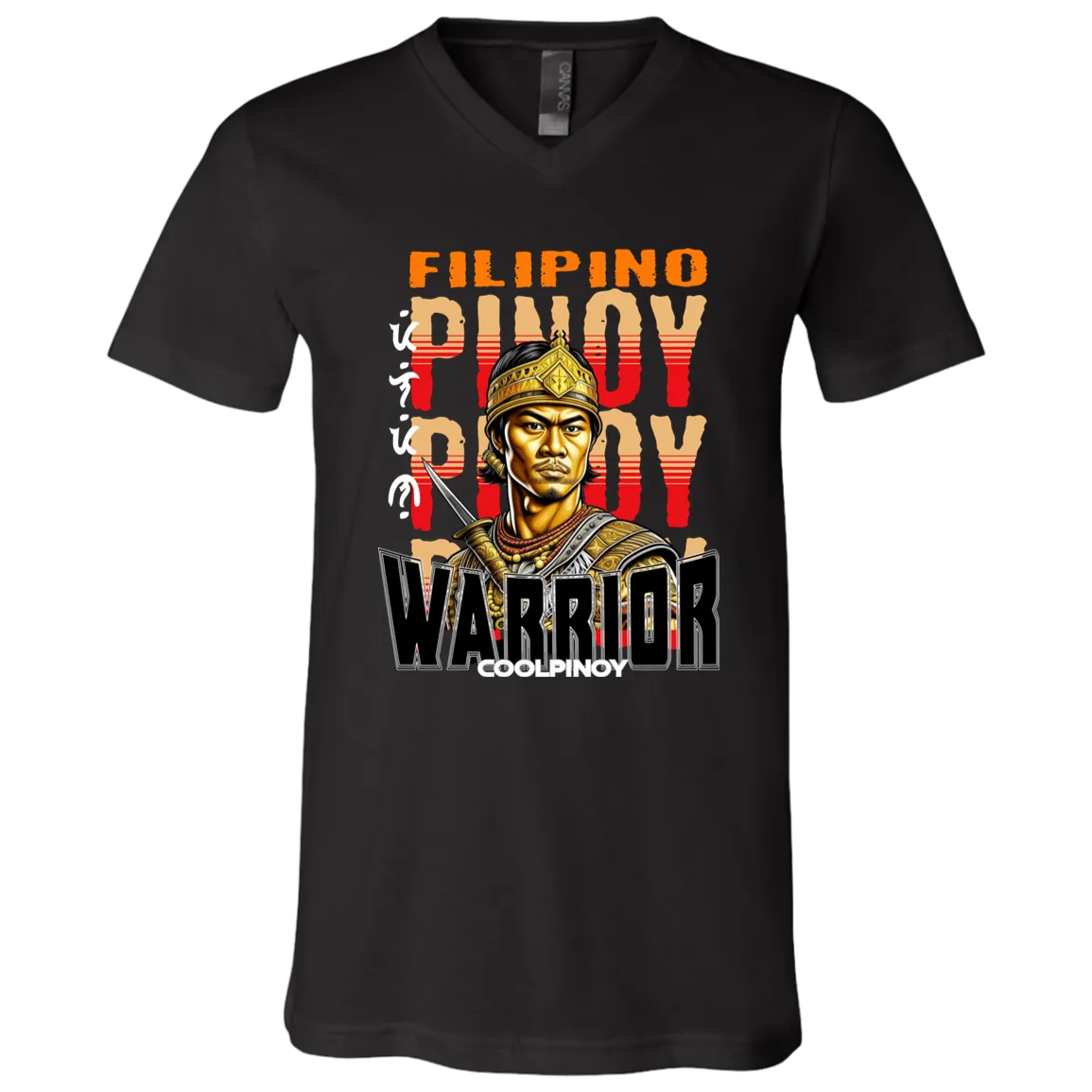 Filipino Warrior King Unisex Jersey V-Neck T-Shirt