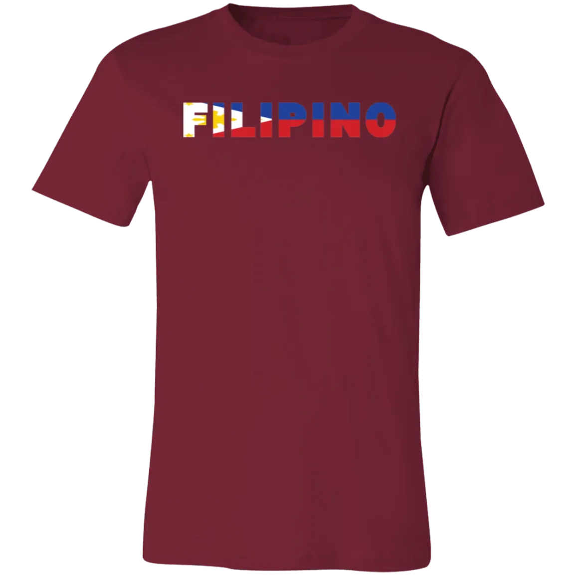 Filipino with Flag Embedded Unisex Jersey T-Shirt