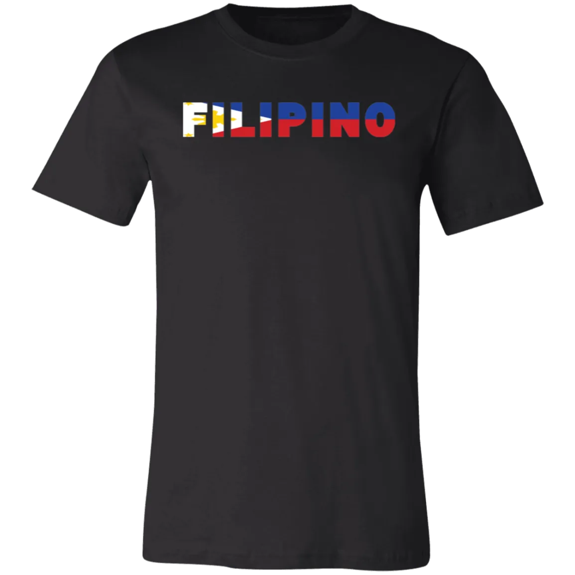 Filipino with Flag Embedded Unisex Jersey T-Shirt
