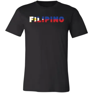 Filipino with Flag Embedded Unisex Jersey T-Shirt