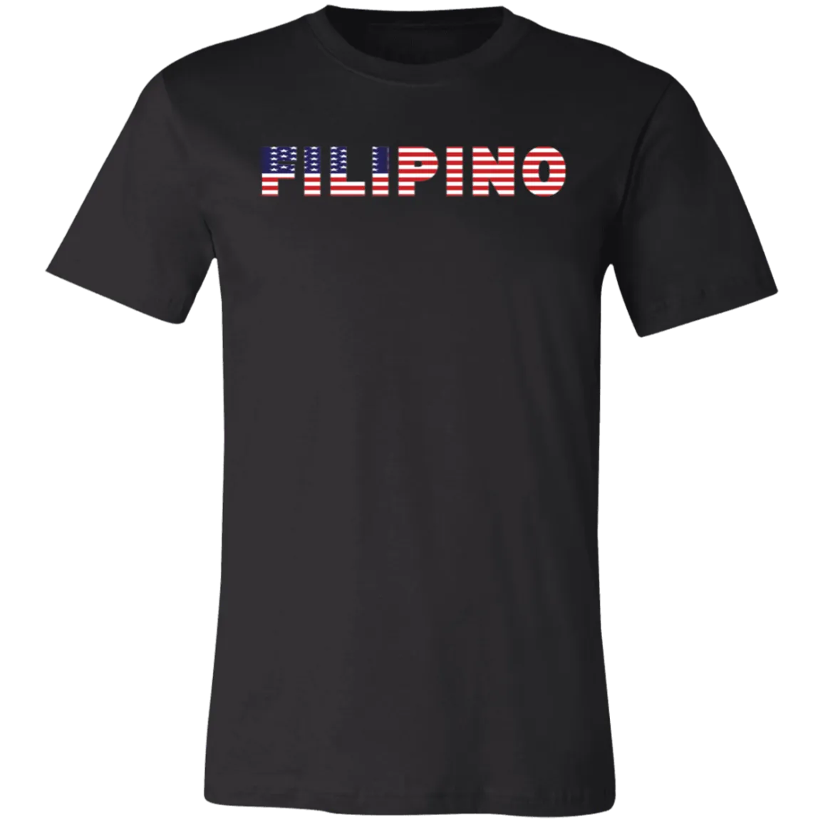 Filipino with US Flag Embedded Unisex Jersey T-Shirt